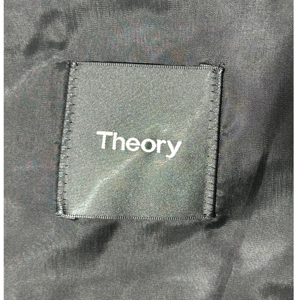Theory Wellar Mens Blazer Jacket Charcoal MLT Plaid Wool Blend Size 38R New